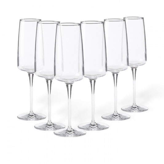 Flute 9 oz -Vine Clear-Glass