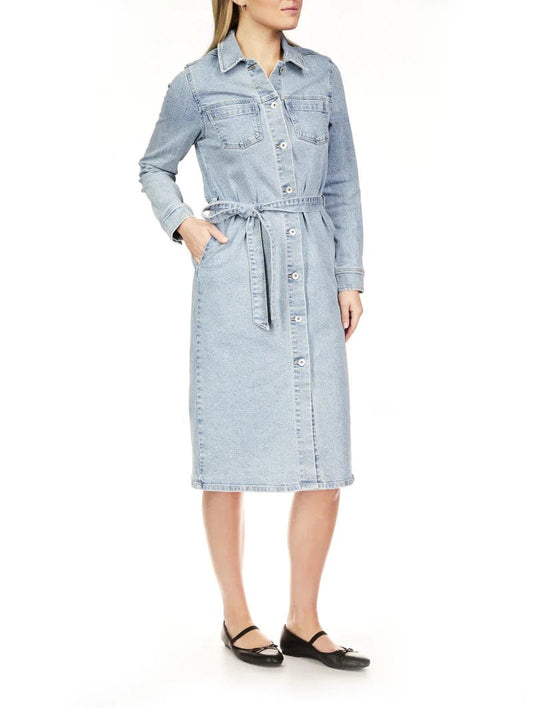 Wrapped Up Denim Dress- Virtuous Virt