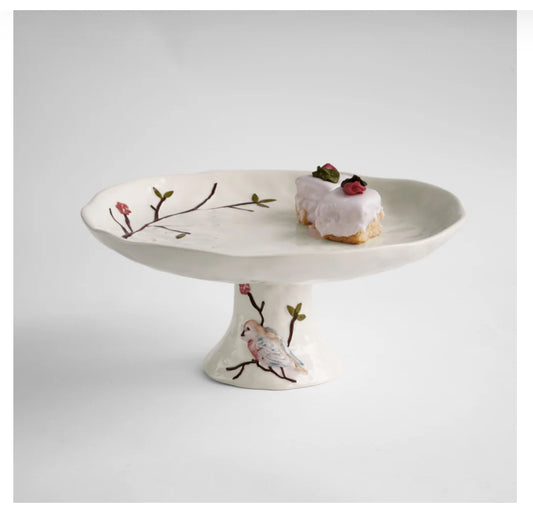 Bird on a Branch Cake Plate