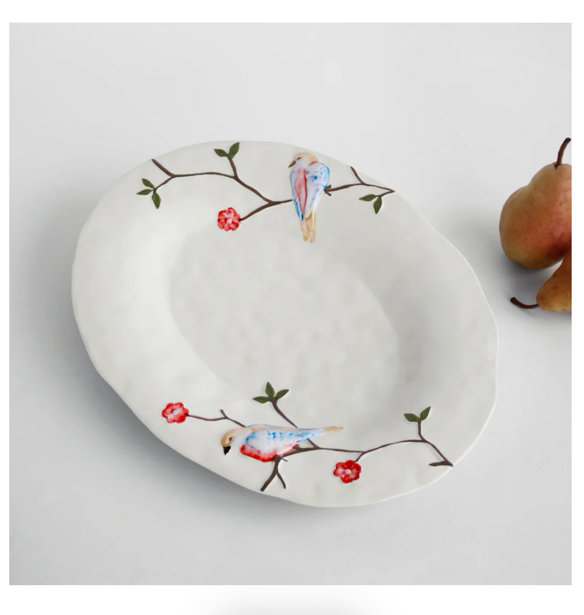 Bird on a Branch Oval Platter