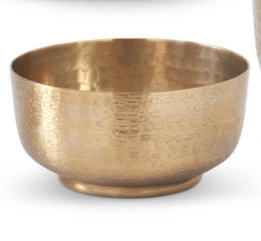 Textured Antiqued Gold Footed Bowls (small)