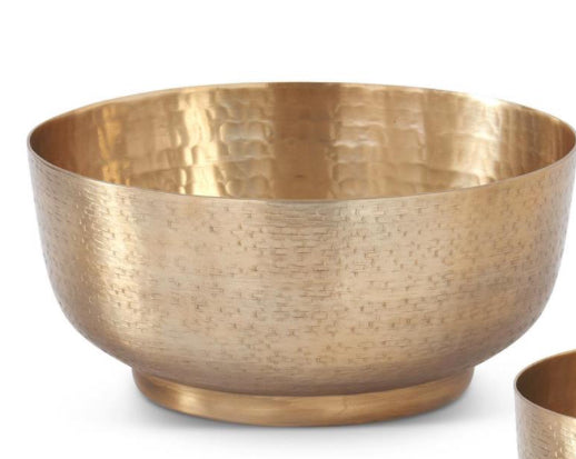 Textured Antiqued Gold Footed Bowls (large)