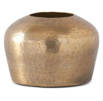 9.5 Inch Textured Gold Vase