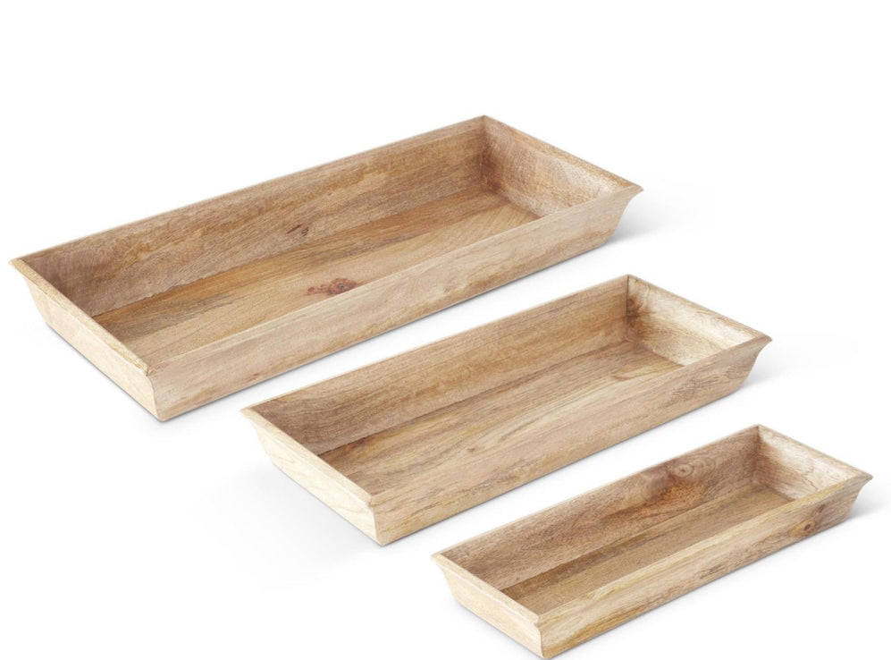 Rectangular Nesting Wood Tray (large)