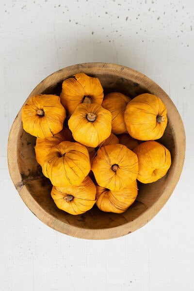 Mini Faux Pumpkins-orange