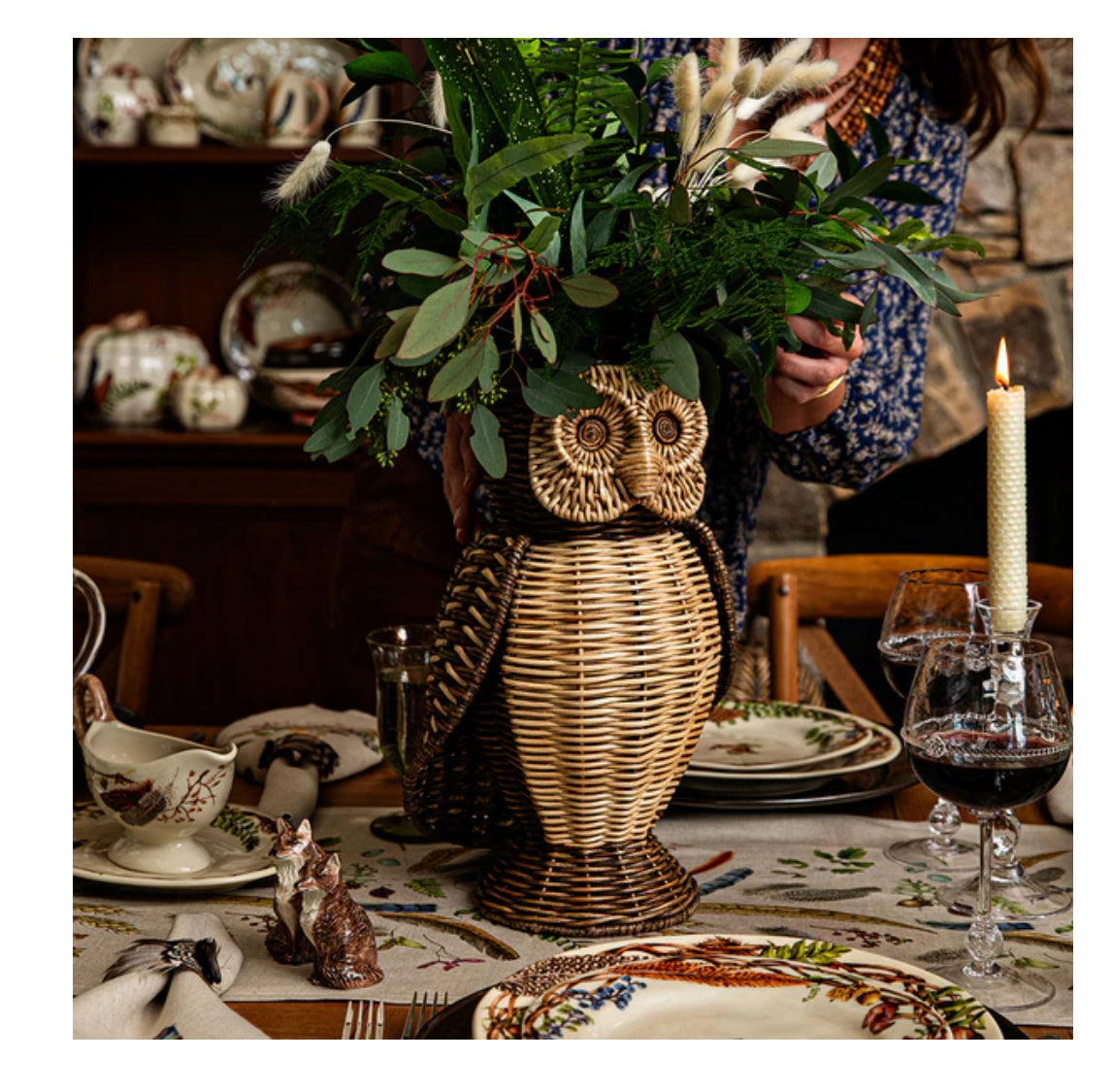 15” Devon Willow Owl Vase