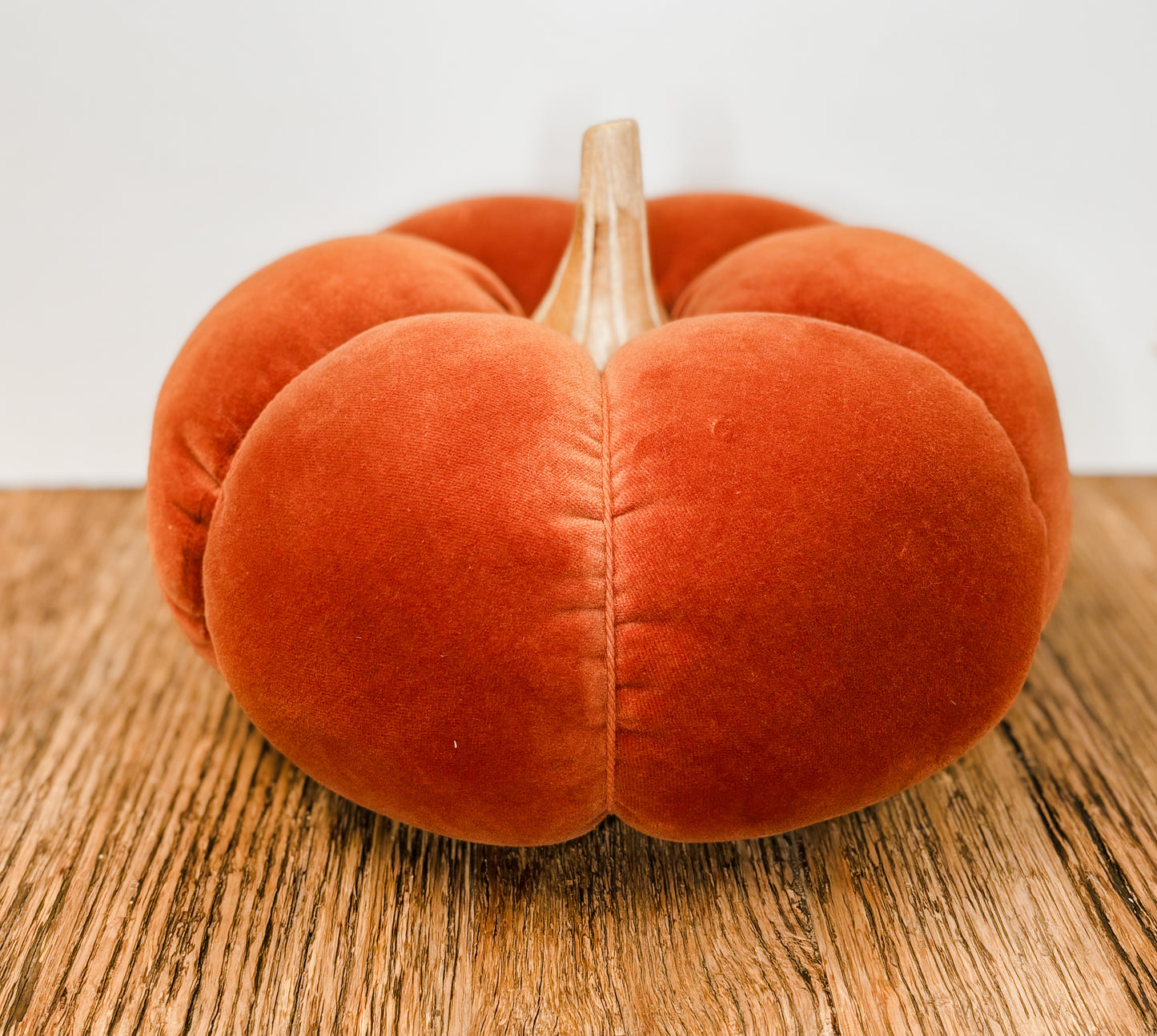 11.25 Inch Rust Velvet Pumpkin