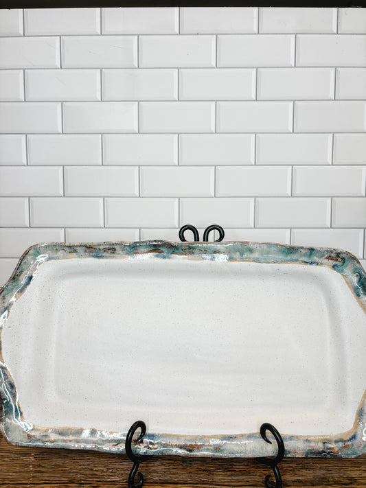 Rectangle Tray w Handles- Magnolia