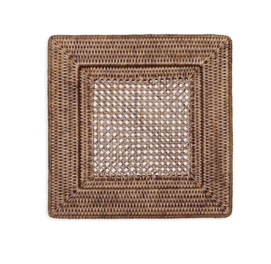 Square Rattan Dinner Charger