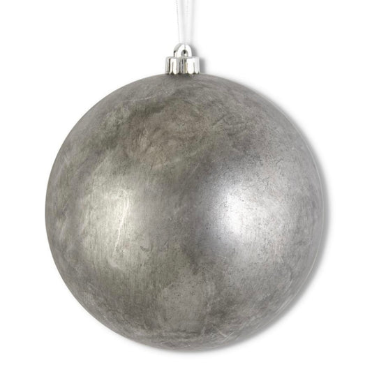 8” Silver Mercury Shatterproof Round Ornament