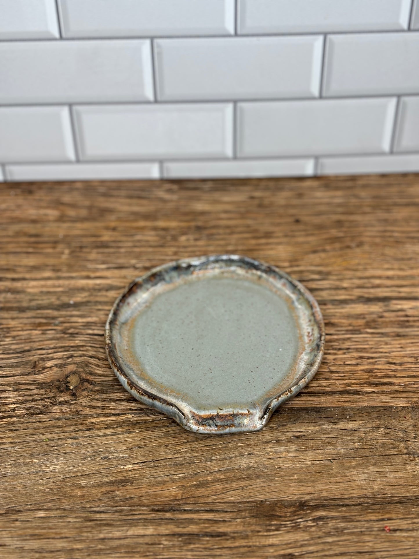 Round Spoon Rest-Peaceful w/Lapis