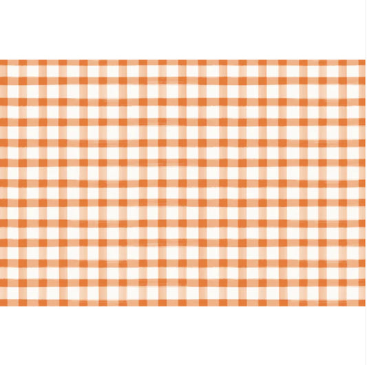 Orange Painted Check Placemat