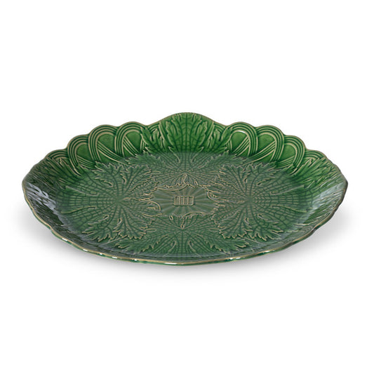 Green Glazed Serving Plate