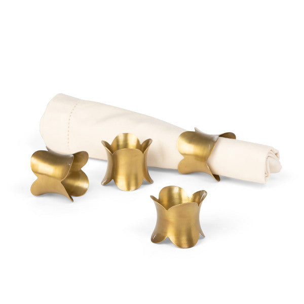 Napkin Rings brass scalloped