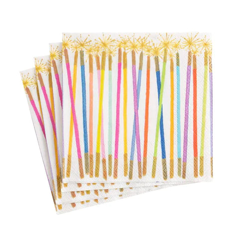 Party Candles Paper Cocktail Napkin