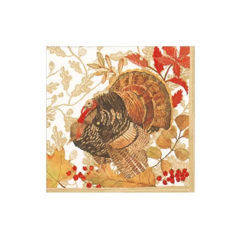 Woodland Turkey Cocktail Napkin