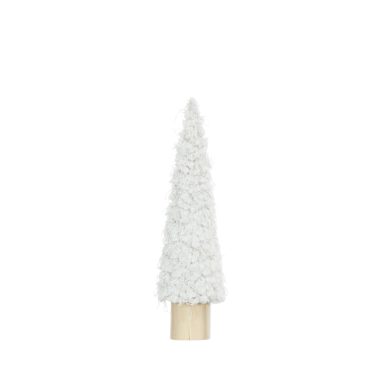 Fabric Cone Tree with wood base