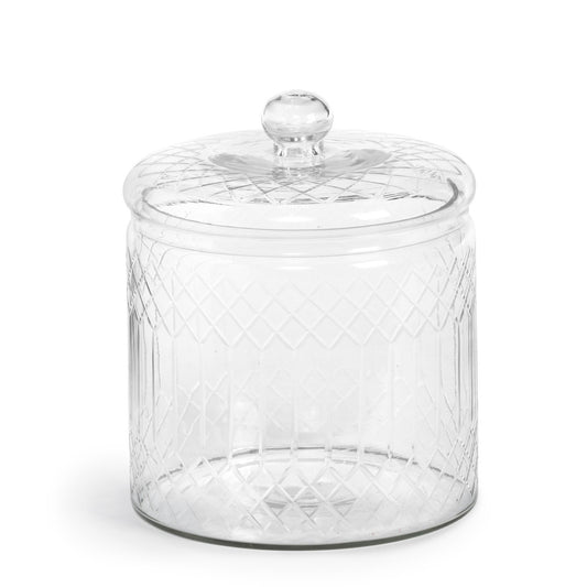 Carraway Etched Glass Canister - large