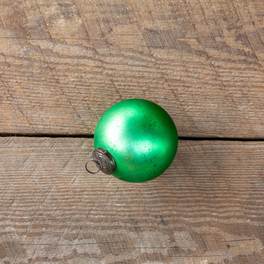 Antique Matte Emerald Glass Ornament X-Lg