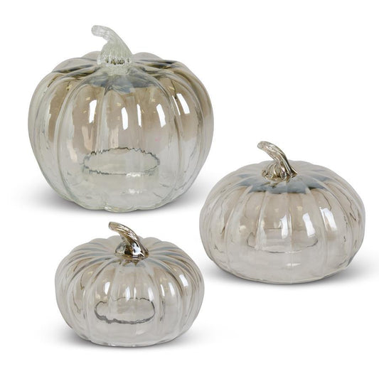 Transparent Glass Pumpkin Cloche 6”