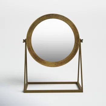 Round Mirror on Stand