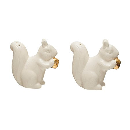 Stoneware Squirrel Salt&Pepper