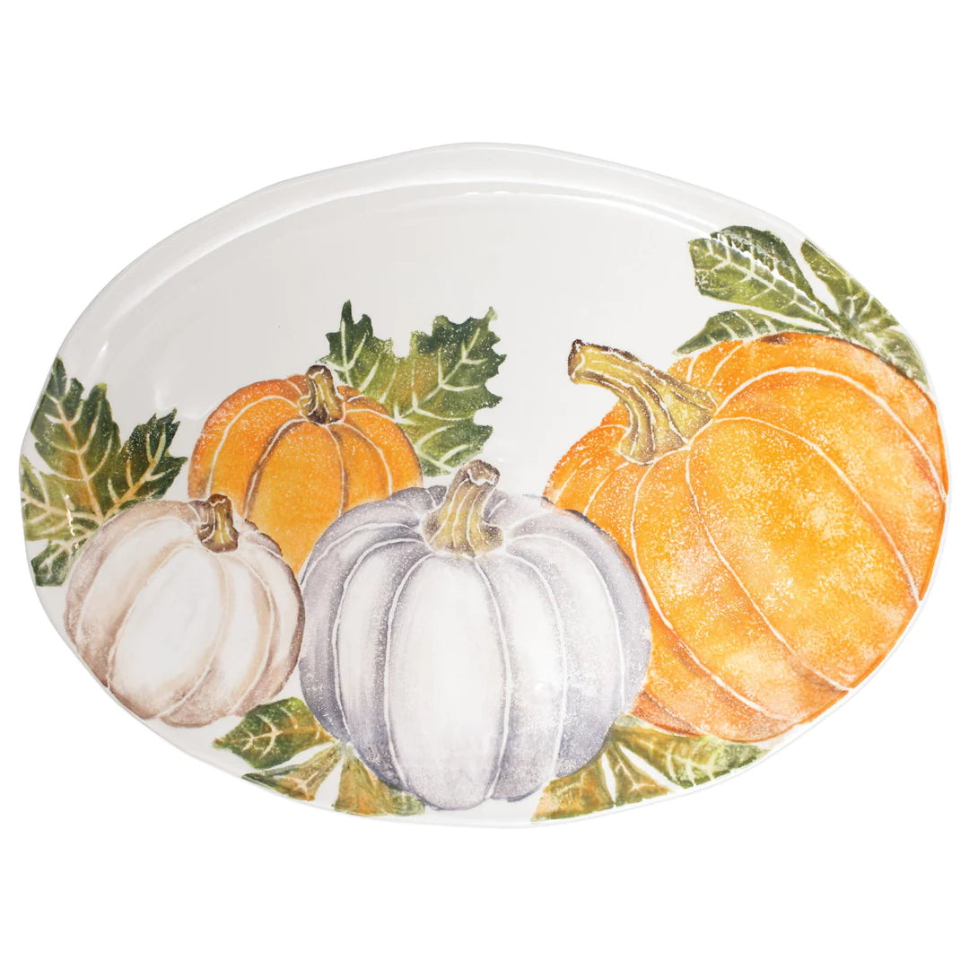 Pumpkins Lg Oval Platter