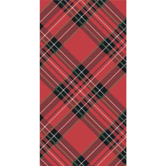 Red plaid guest napkin