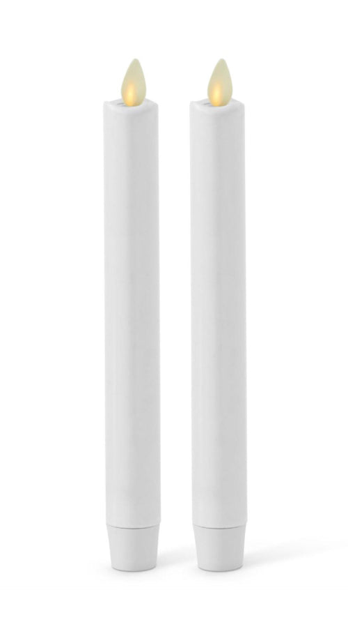 2 Pk 6” White Wax Luminara Indoor Taper Candles