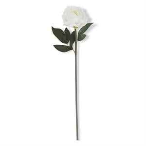 20” White Real Touch Peony Stem