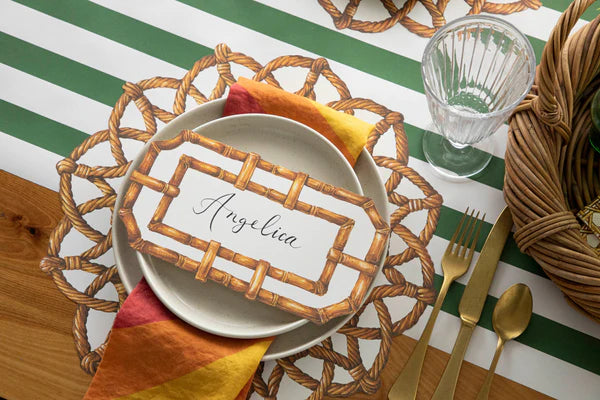 Die cut Rattan Weave Placemat-12