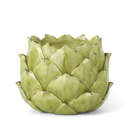 Green Resin Artichoke Planter