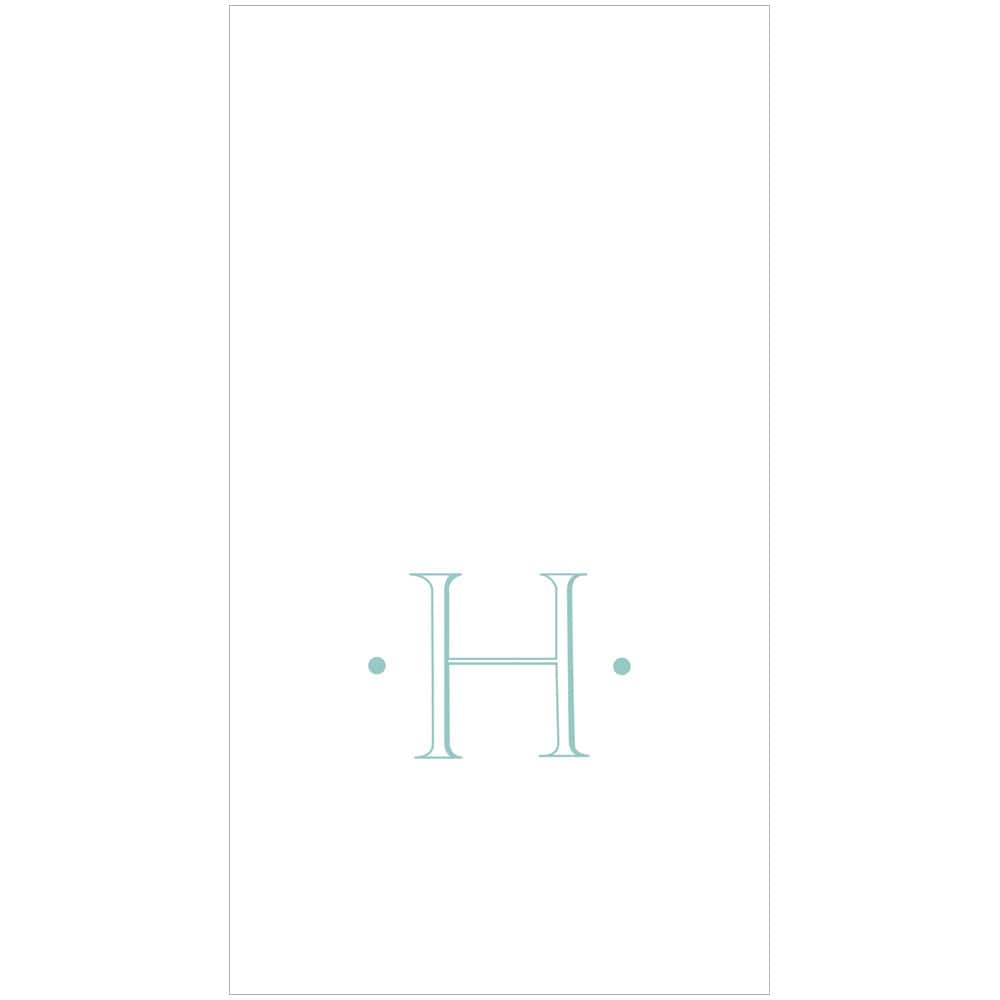 Guest Linen Antique Blue Initial-H