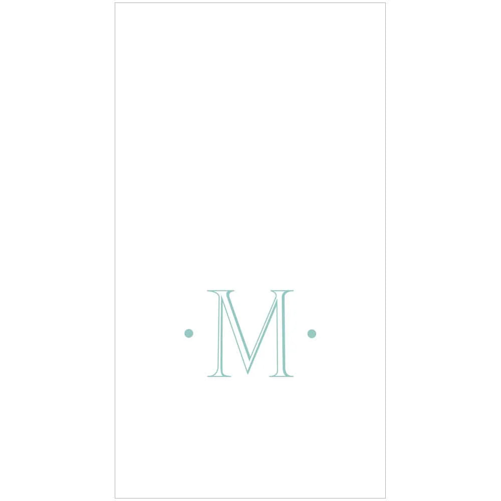 Guest Linen Antique Blue Initial -M