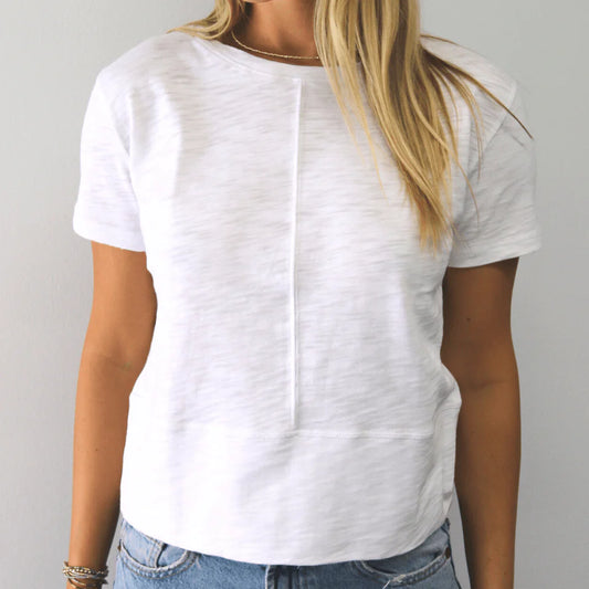 Celia Perfect Length Tee-White