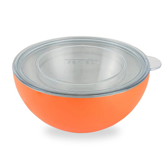 Insulated Stainless Steel Bowl- Tangerine