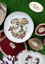 Team Spirit Bulldog Platter- Maroon