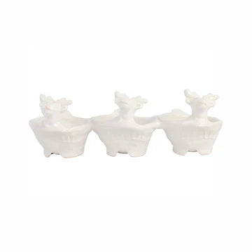 Pietra Natale Figural Deer Three Part Server