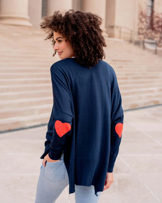 Amour Sweater with Heart Patch/copper