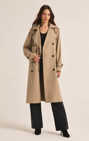 Dorian Trench Coat Driftwood