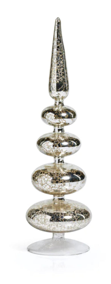 Silver Jewel Glass Finial