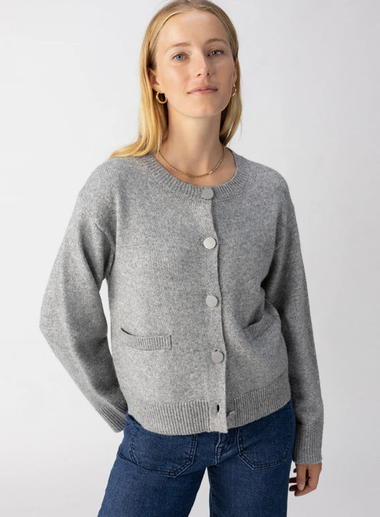 The Elevated Cardi- Heather Ash