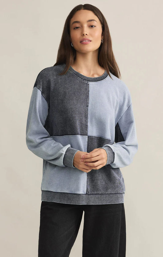 Fair & Square Denim Sweatshirt Washed Indigo