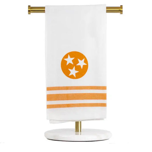 Tennessee Star Hand Towel Wh/Orange 20x28