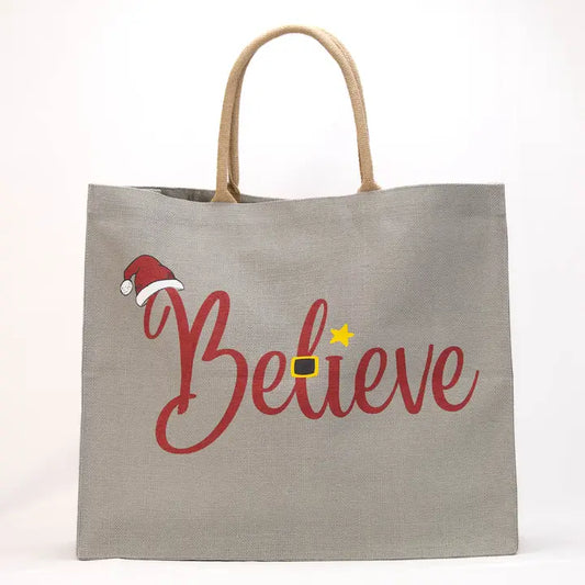 Believe Carryall Tote Gr/ Red