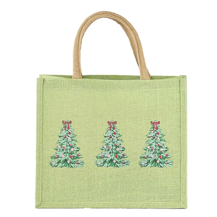 Noelle Tree Trio Gift Tote Light Green/ Multi