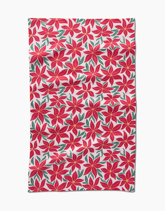 Poinsettia Party Tea Towel