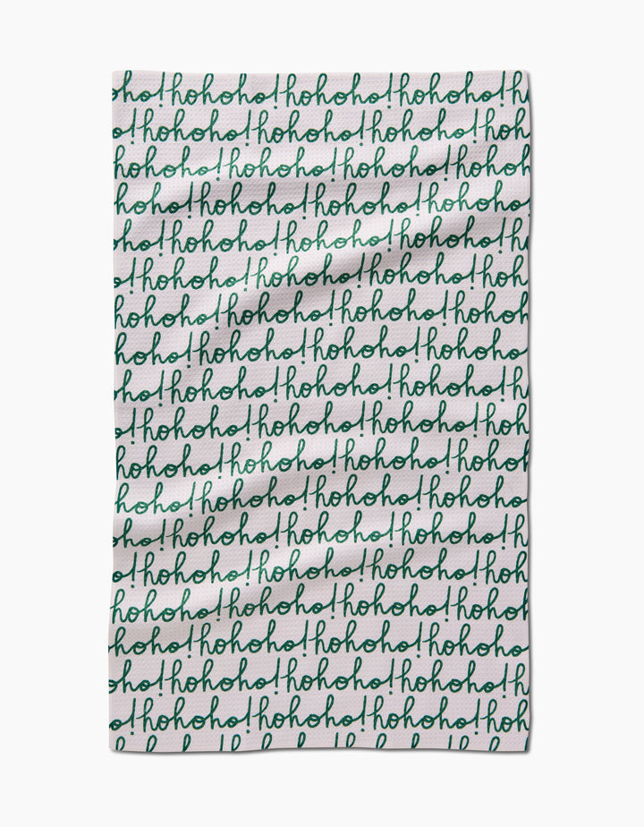 Ho Ho Holiday Green Tea Towel