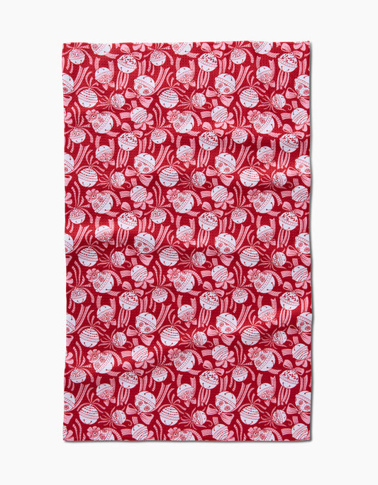 Holiday Bells Bows Tea Towel