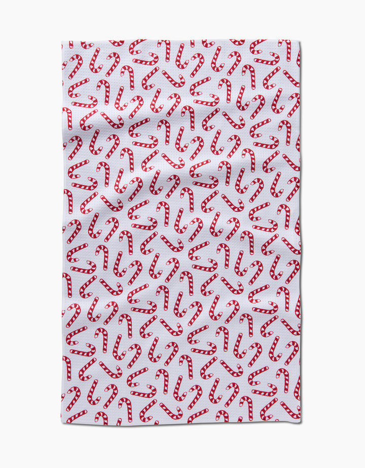 Christmas Candy Canes Tea Towel